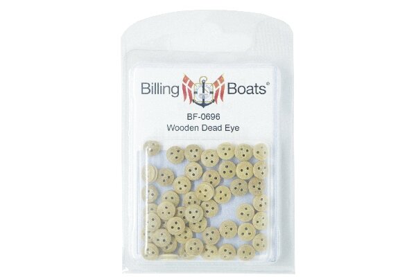 Wooden Dead Eye 7 mm (50)